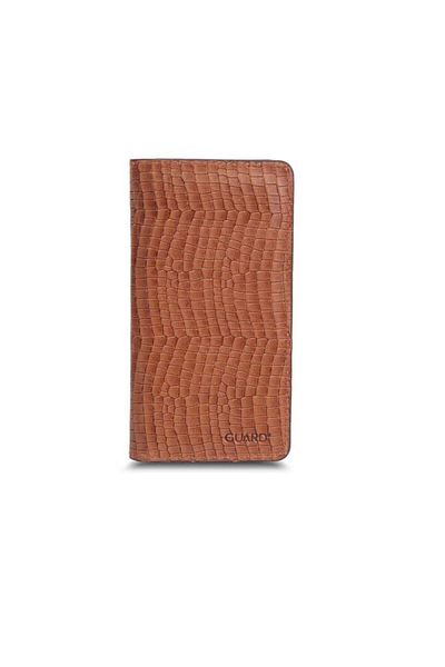 GUARD Plus Brown- Brown Texas Print Leather Unisex Wallet with Phone Port - Grd2403xw22287