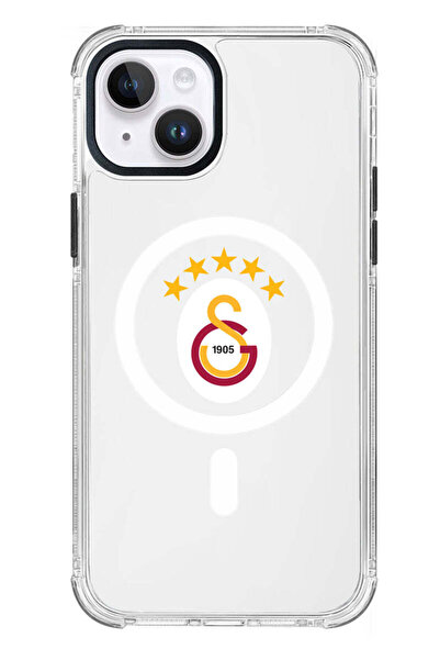 Galatasaray iPhone 14 Uyumlu Galatasaray 5 Yıldız Magsafe Lisanslı Telefon Kı...