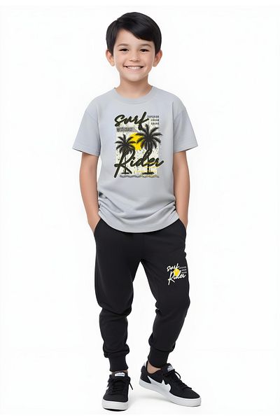 FYK KİDS Boy's Seasonal Surf Rider Printed Bottom Suit