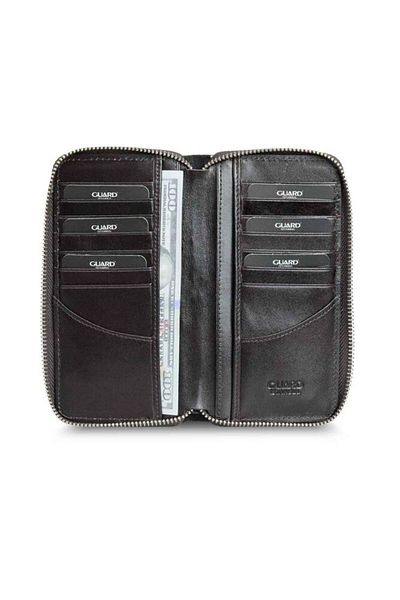 GUARD Texas Printed Tan Zippered Portfolio Wallet - Grd2403xw22163