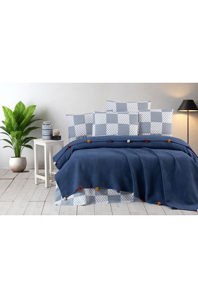 Vannes Home Vibrant Color Pompom Pique Set