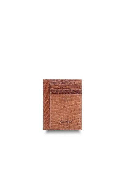 GUARD Texas Print Tan Δερμάτινη θήκη για κάρτες - Grd2403xw22160