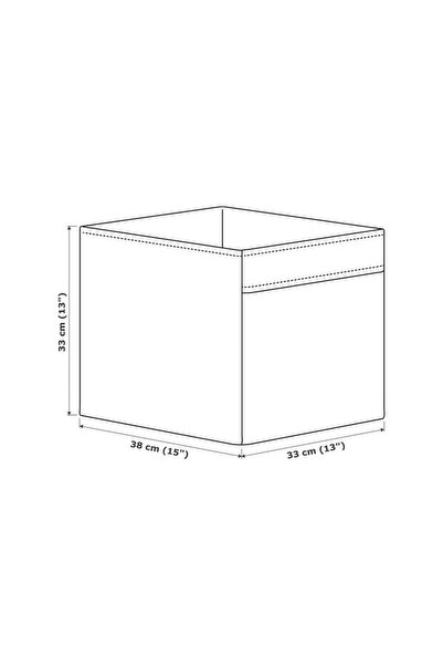 rexa Box Floral Patterned Black White 33x38x33 Cm