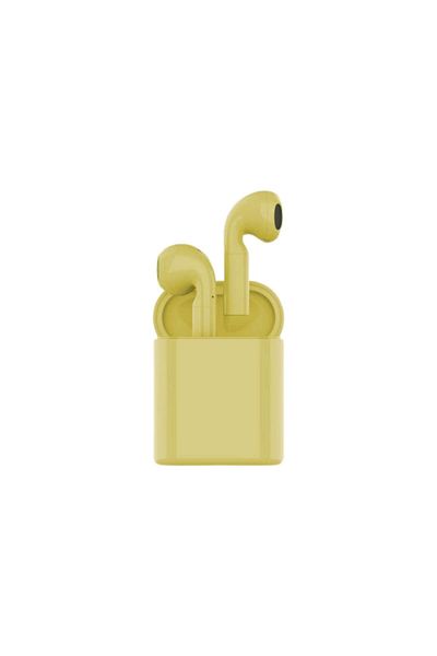 MACVI Casti wireless Macvi® Freepods i18, Bluetooth 5.0, Touch Control, HiFi Sound, galben