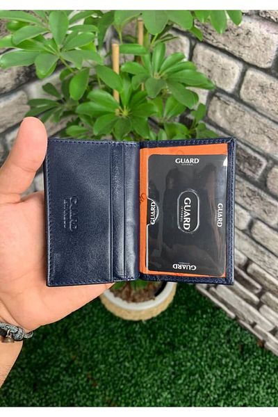 GUARD Θήκη πιστωτικής κάρτας από γνήσιο δέρμα Navy Blue Mini - Nappa
