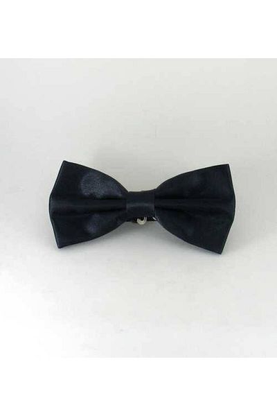 Gaffy Papion din satin Sp-06 - Culoare uni bleumarin închis