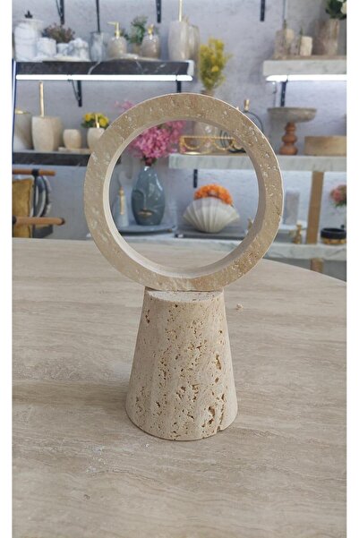 Sümeyra Marble Art Traverten Doğal Ev Aksesuarları - Mermer Objeler