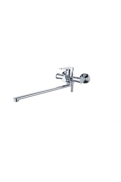 TEMPOLINE Shower faucet, long stem, LUX brass, robust, chrome finish, ceramic cartridge, single lever, Raul