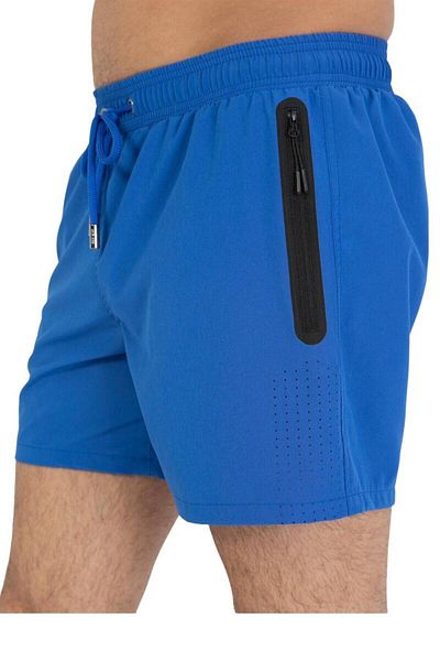 Miami Beach Saks Lycra Stretchy ύφασμα Υδατοαπωθητικό μονόχρωμο ανδρικό σορτς παραλίας μαγιό - 2201-Saks