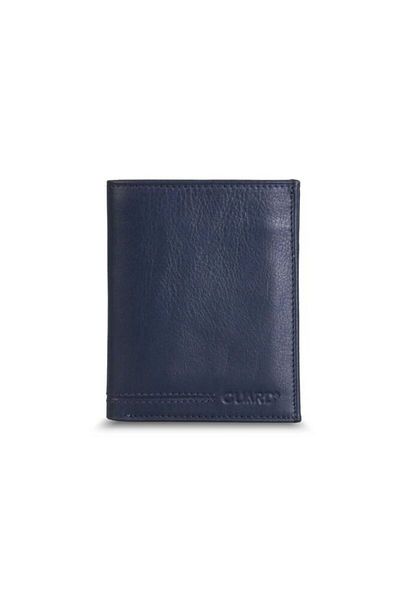 GUARD Navy Blue Leather Men's Wallet with Cross Card Compartment - Grd2403Xw22306