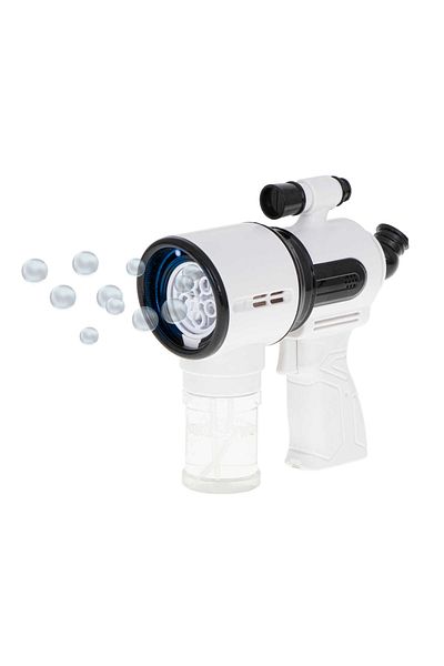 Micostore Jucarie Pistol de facut baloane de sapun, 5 orificii, design telescop, 20 x 7.5 x 18 cm