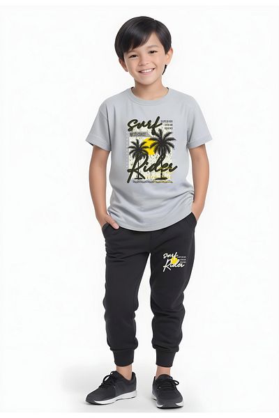 FYK KİDS Boy's Seasonal Surf Rider Printed Bottom Suit