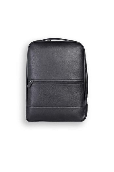 GUARD Black Genuine Leather Thin Backpack and Handbag - Grd2403Xw22240