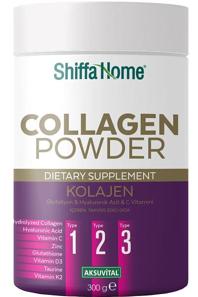 Shiffa Home Type-1, Type-2, Type-3 Hydrolyzed Collagen-(Glutathione & Hyaluronic Acid & Vitamin C) Dietary Collagen