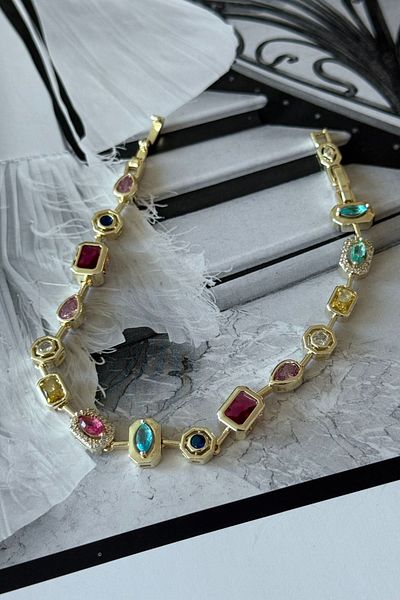 Trendy Butik بصمة حجرية ملونة من الفولاذ