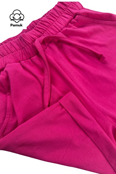 difa kids Set of Two Wooden Button Design Summer Pink Fuchsia Girls/Boys Summer Top and Bottom Set