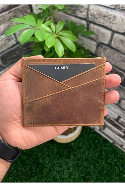 GUARD Θήκη για κάρτες Antique Tan από γνήσιο δέρμα - Grd2403xw22426