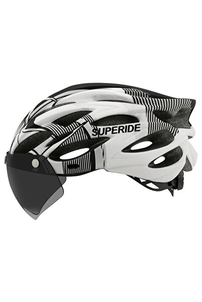 Choice White 1 Lens SUPERIDE Ultalight Cycling Helmet with Magnetic Googles &...