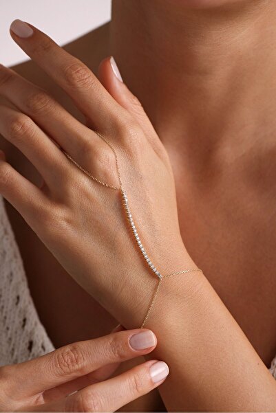 Gianfranco 14 Ayar Altın Taşlı Suyolu Line Işıltılı Şahmeran