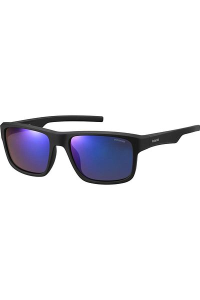 Polaroid Ochelari de soare polarizați pentru bărbați Pld 3018/s Dl5/jy, plastic, negru, 55 mm
