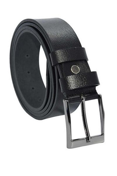 Süzer Deri Large Size Black Genuine Leather Sports Belt - 4 cm Width - 400-Battal