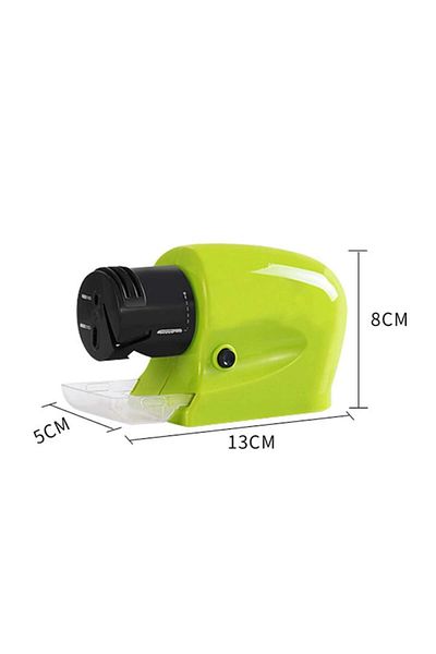 MACVI Macvi® Electric Sharpener for Knives, Scissors, Screwdrivers, Green, 13 x 8 x 5 cm