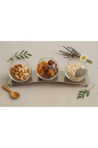 ANTEPSEPETİ 3-Piece Glass Presentation Bowl