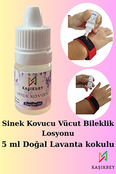 KAŞIKBEY Sivrisinek Sinek Kovucu Doğal Lavanta Kokulu Bileklik Vücut Yedek Lo...