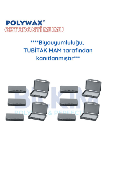POLYWAX 10 Adet Vanilya Aromalı Ortodonti Mumu- Diş Teli Mumu - Braket Mumu- Ortodontik Wax -10 Vanilya koku