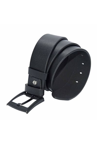 Süzer Deri Μαύρη Δερμάτινη Flat Model Sports Ζώνη 4,5 cm, 4500 Μοντέλο
