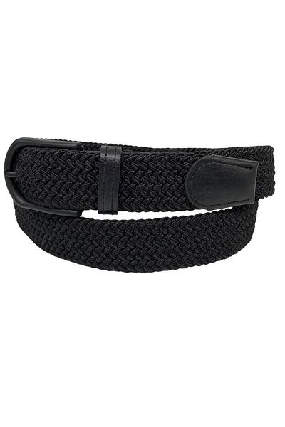 Süzer Deri Μαύρη ελαστική εύκαμπτη ζώνη Unisex - 8500-1
