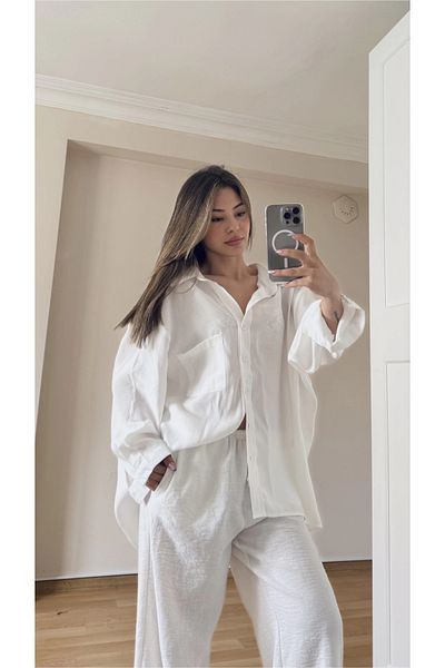 VOLT CLOTHİNG Γυναικείο πουκάμισο Oversize Modal