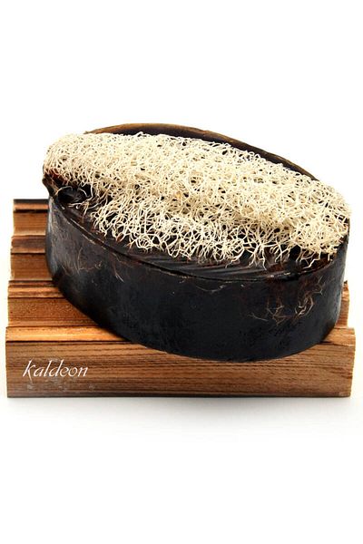 xdeonss صابون قطران العرعر الطبيعي المصنوع يدوياً بألياف اليقطين 120 غ