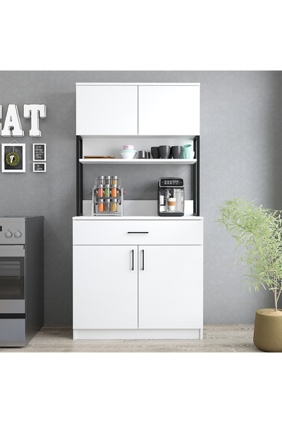 ROEWOOD 2 Kapaklı Kahve Köşesi Beyaz