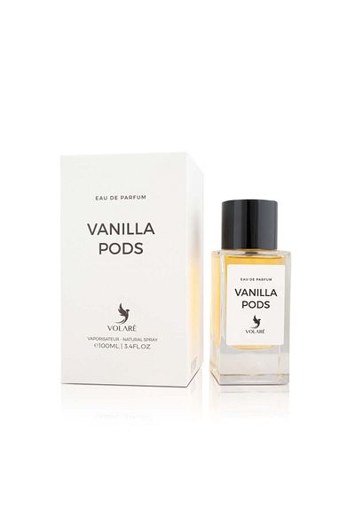 Volare Vanilla Pods Eau De Parfum – 100ml | Unisex Gourmand Fragrance with Coconut, Almond & Palo Santo