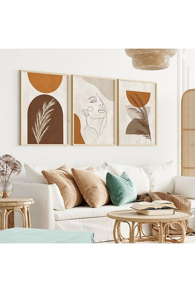 Dekorsiahome Set de masă pentru sufragerie, hol, bucătărie, 3 bucăți, cu cadru din lemn SET3178