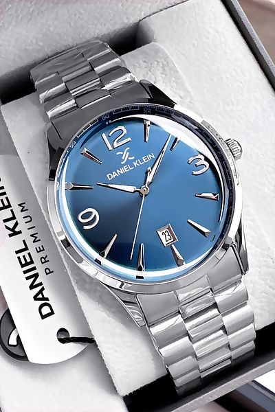 Daniel Klein Premium Gift Men's Wristwatch Waterproof Silver Color Steel Band Gift Bracelet Dke2127C4