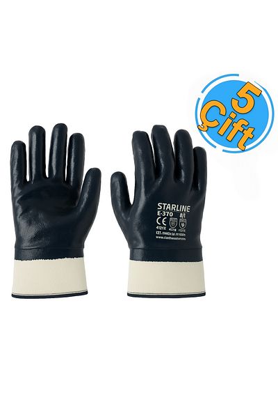Starline E-370 Nitrile Petrolcuk Type Work Gloves (5 Pairs)