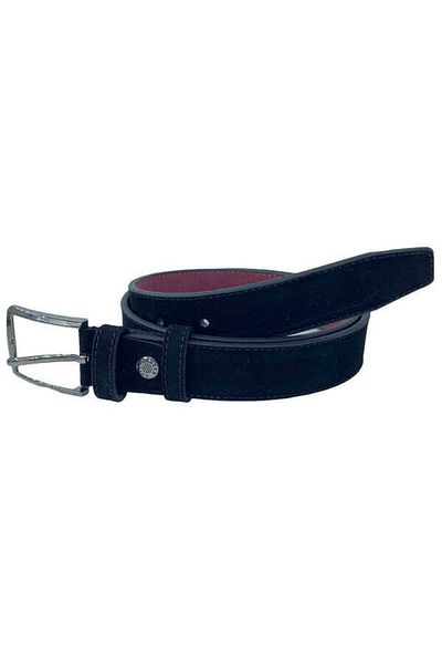 Süzer Deri Black Suede Child Size Faux Leather Plain Model 3 Cm. Waiter's Classic Belt - G800