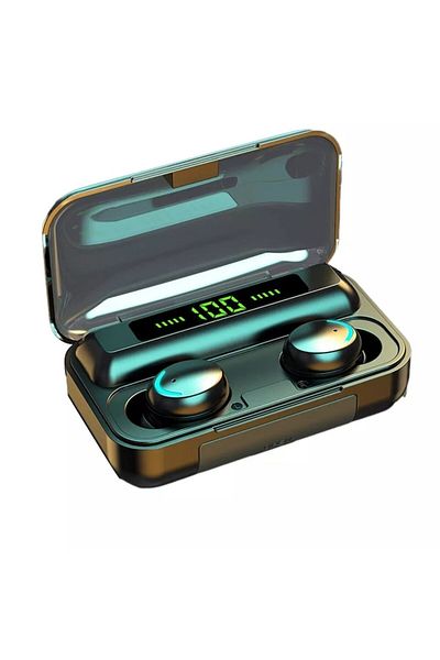 MACVI Casti In Ear Macvi® TWS F9, Bluetooth 5.0, Volum, Microfon, Handsfree, Android & iOS, Negre