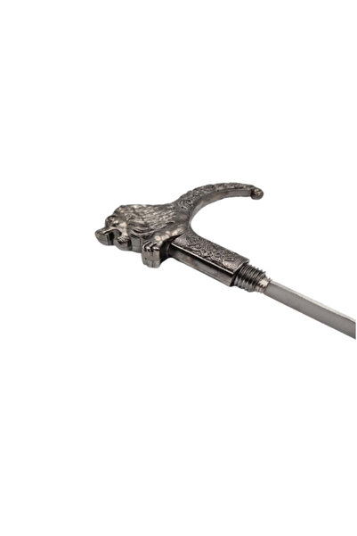 Depox Decorative walking stick, Lion Stance, metal, 90 cm, black