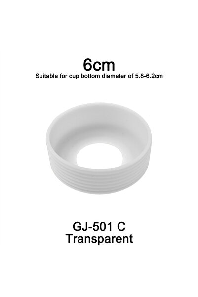 Choice C Transparent 1Pc 6cm 15G 15 Colour Threaded Soft Silicone Cup Bottom ...