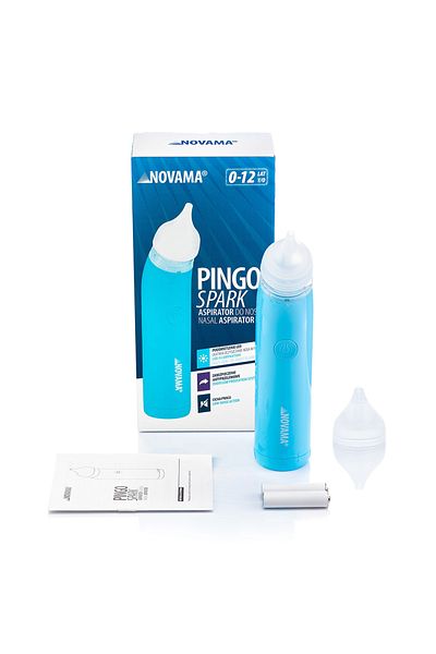Novama Pingo Spark Electric Nasal Aspirator, For Children 0-12 Years Old, 2 Silicone Tips