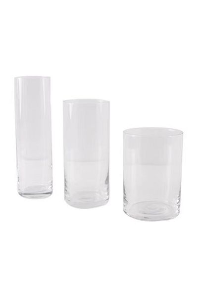 Home Box 3-piece Cube Vase Set Clear