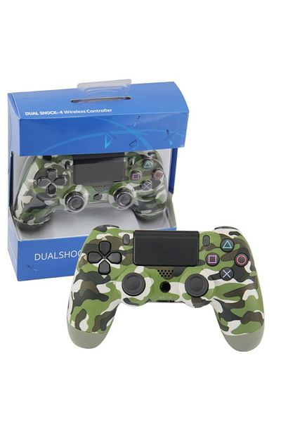 MACVI Controller Wireless Macvi® Doubleshock 4 pentru PS4, PS TV, PS Now, Camuflaj cu Vibratii