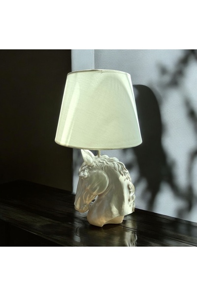 NADY STUDIO Ivory Horse Special Design Lampshade Lighting Hanmade Design