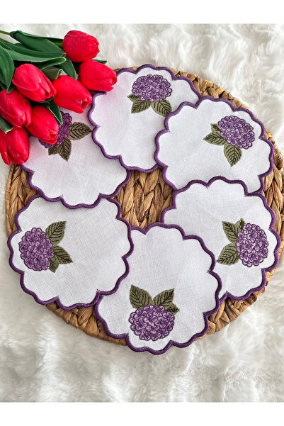 KUMSAL ÇEYİZ 6 Adet Sunumluk Peçete,Kokteyl Peçete,Kahve Yanı Sunum Peçetesi,...