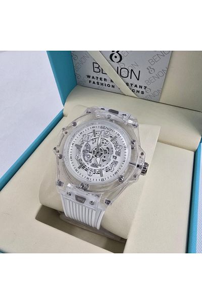 benon Men's watch, Benon design, Hublot, transparent rubber