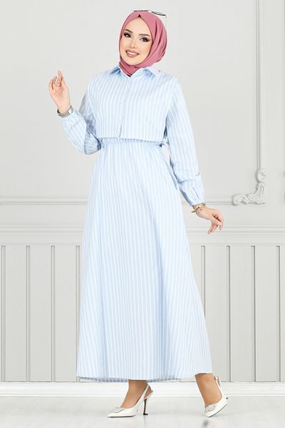 ModaMerve Φόρεμα Bolero Look 4735ZNK903-M Baby Blue