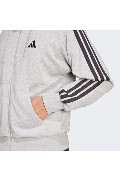 adidas Essentials 3-Stripes French Terry Full-Zip Hoodie
